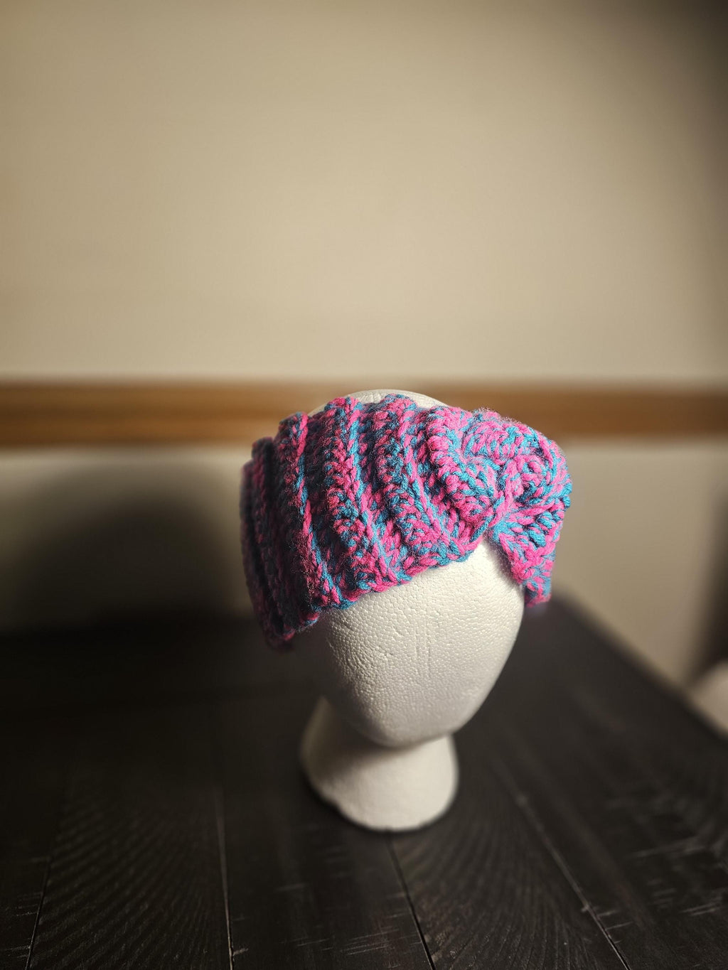 Handmade Two-Toned Crochet Ear Warmer Headband – Adult Size