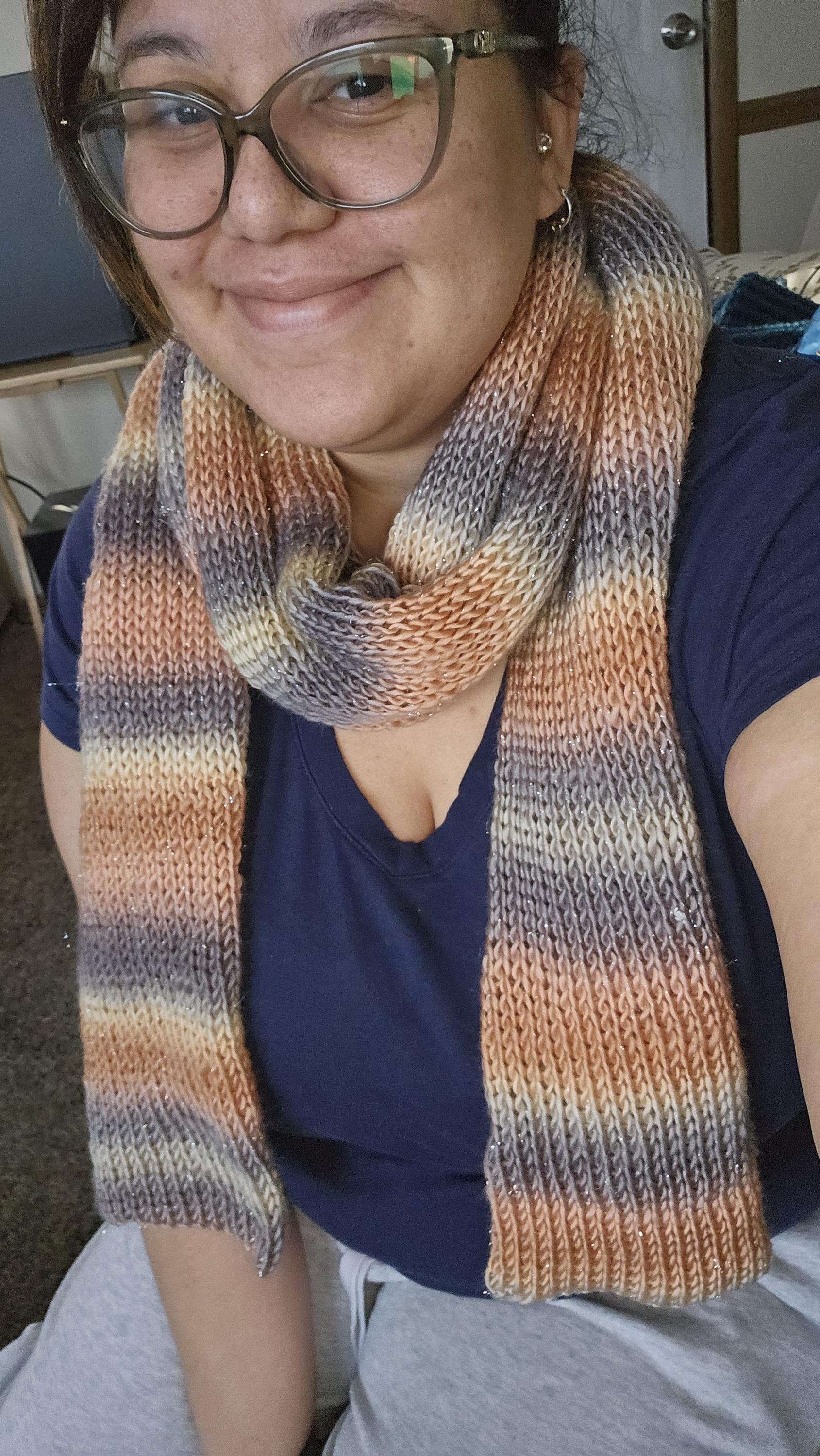 Handmade Knitted Scarf – Soft & Cozy, 60" Long