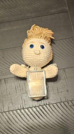 Handmade Angel Doll – Customizable Amigurumi Keepsake with Prayer Card